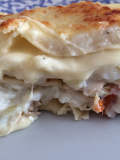 Una foto de Lasaña blanca de pollo
