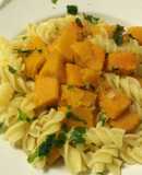 Fusilli con zucca (calabaza)