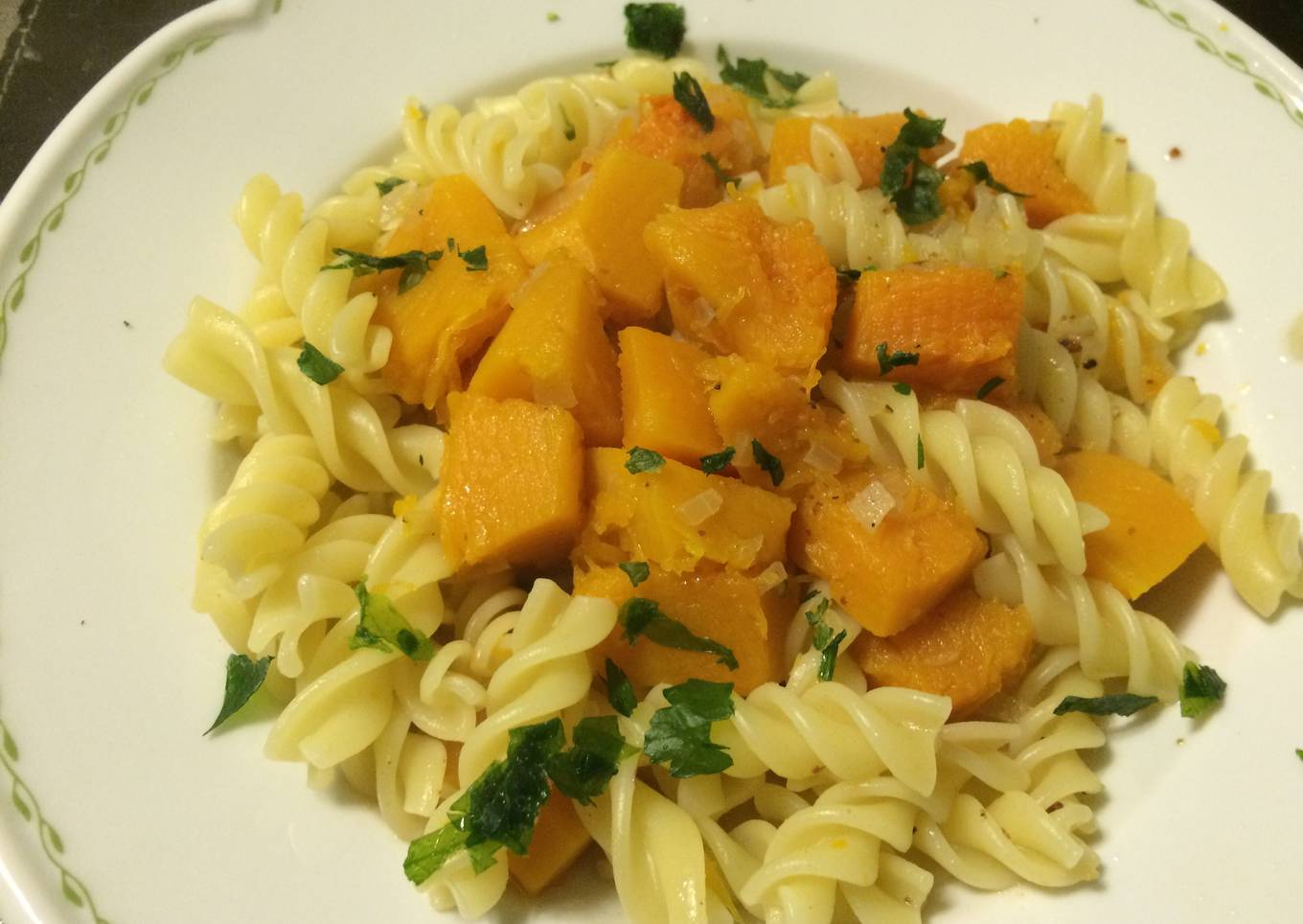 Fusilli con zucca (calabaza)