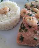 Cocina para parejas: Salmón rosado con camarones