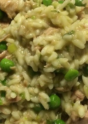 Una foto de Cocina para parejas: "Risi e bisi" recargado
