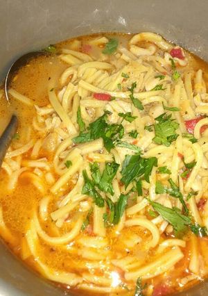Foto resep Mie merah pedas
