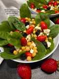 Salade Composée Épinards Feta Fraises