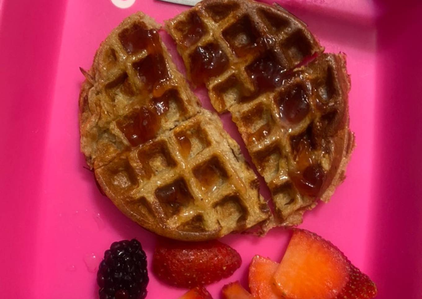 Waffles de avena y plátano