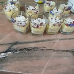 A picture of Bread fruit custard pudding.
