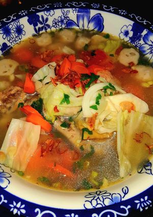 Foto resep Sayur Sop Bening Bakso Ayam Simple