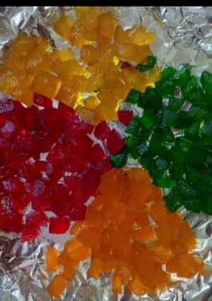 A picture of Homemade watermelon tutti fruiti.