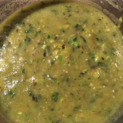 Salsa verde para tacos Receta de Estrella Dominik- Cookpad
