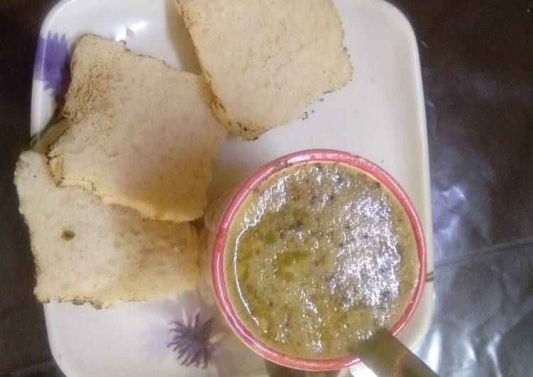 Easiest Way to Prepare Homemade Chicken soup with bread toast