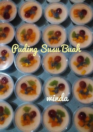 Foto resep Puding susu buah