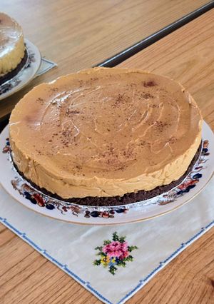 Una foto de Cheesecake de dulce de leche 🍰 sin horno, especial para los más golosos