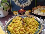 बसंती पुलाव/ मिष्टी पुलाव (Basanti Pulao Recipe In Marathi)