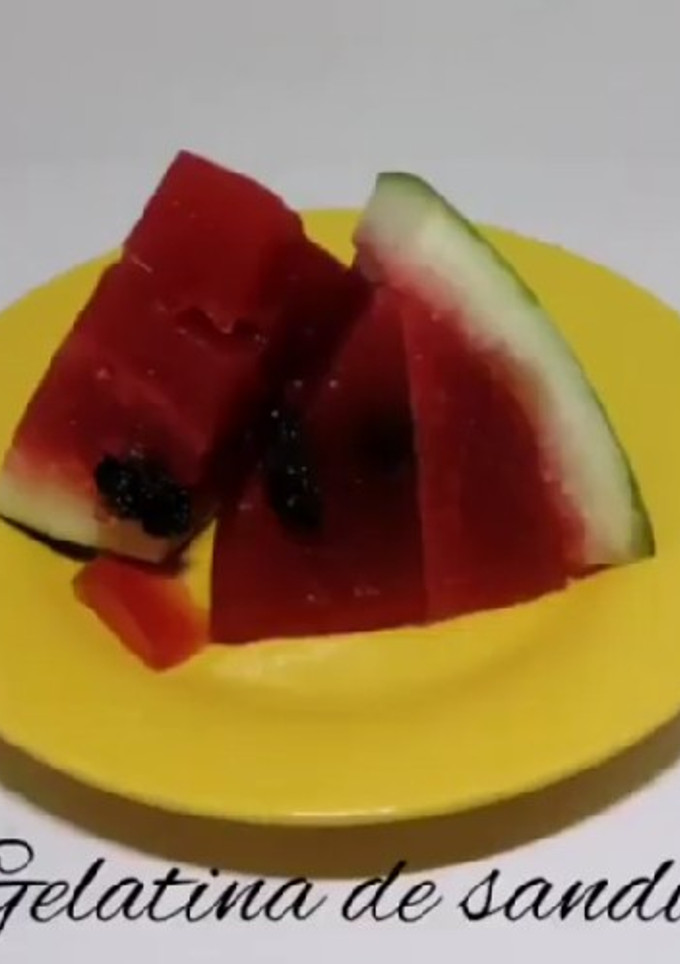 Una foto de Gelatina de sandía