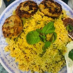A picture of Spicy matar pulao.