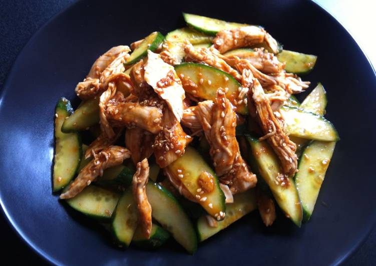 Easiest Way to Make Award-winning Spicy ‘Goma-ae’ Chicken &amp; Cucumber