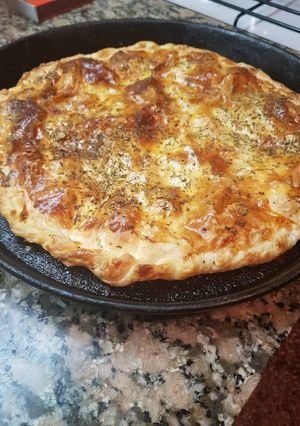 Una foto de Tarta de mozzarella y jamón cocido