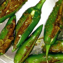 A picture of Chatpatti Bharwa Mirch Pickle.