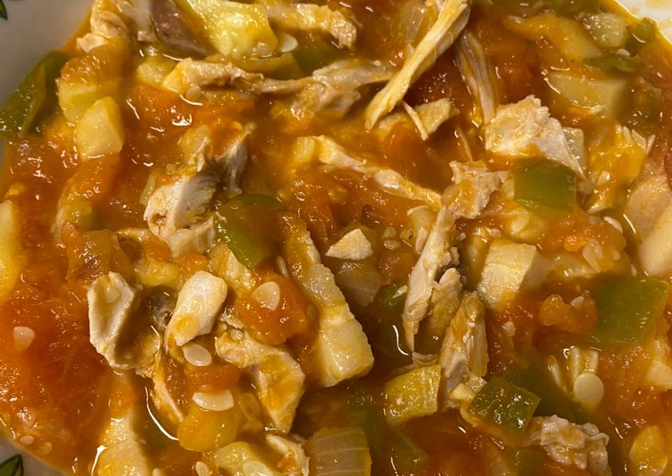 Ropa vieja del cocido con pisto