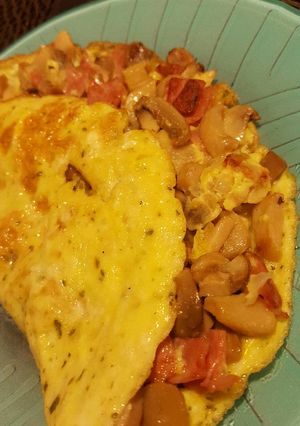 Una foto de Omelette con champignones