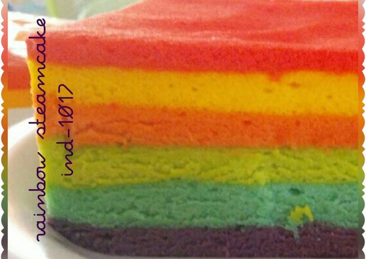 Resep Rainbow steamcake Anti Gagal