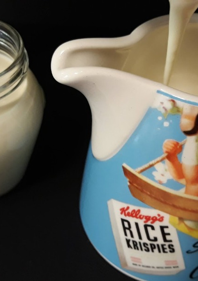Una foto de Leche condensada casera, desnatada y sin azúcar
