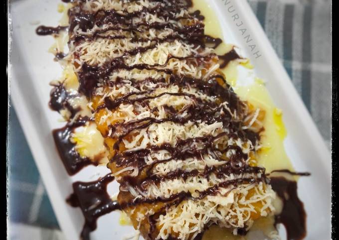 Pisang keju coklat meleleh