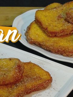 Una foto de Torrijas de flan fáciles. Las más deliciosas del mundo