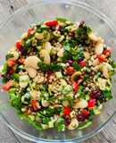 Mediterranean giant couscous salad