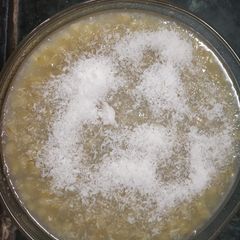 A picture of Dessert made by broken wheat and sago.