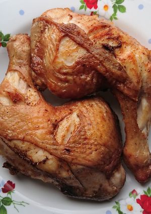 Hình của món Gà xối mỡ.