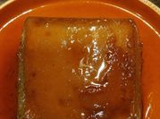Una foto de flan cafe
