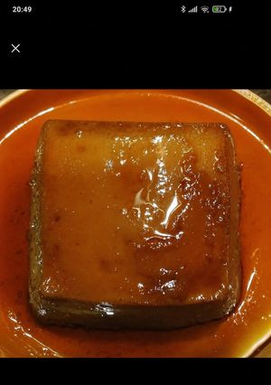 Una foto de Flan de huevo sabor café