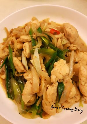 沙茶葱蒜雞柳 的食譜成品照片