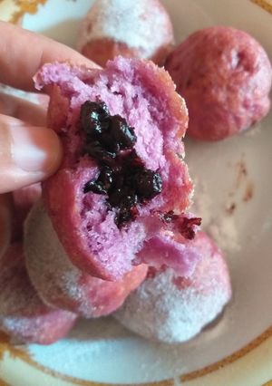 Foto resep 🍩Donat mini ubi ungu