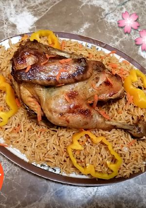 صورة لوصفة الارز الاحمر بالفراخ 😍😍😍