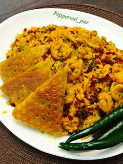 عکسی از دستور میگو پلو 🍤