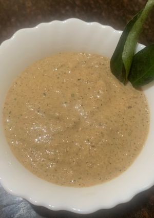 A picture of No oil Peanut Chutney.