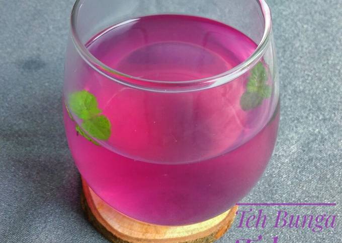Ternyata begini lho! Bagaimana cara buat Teh Bunga Telang Lemon mint  sempurna