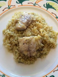 Una foto de Arroz con sargo