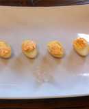Aperitivos de huevos de codorniz rellenos (Shoyu tamago no zensai)