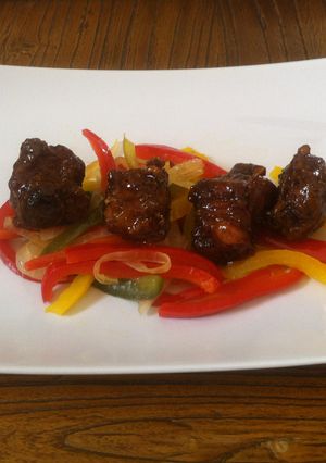Una foto de Costillas de cerdo con chimichurri agridulce
