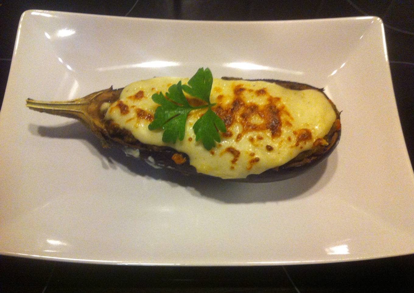 Berenjenas rellenas de carne picada