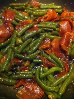 Una foto de Judías verdes con jamón