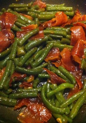 Una foto de Judías verdes con jamón