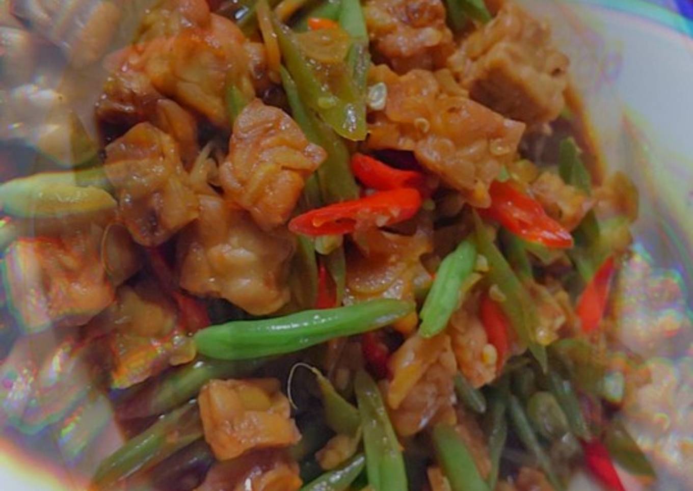 Tumis buncis tempe saos tiram