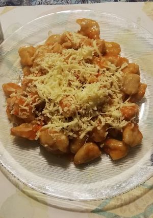 Una foto de Ñoquis con puré de papas instantáneo (receta de mamá)
