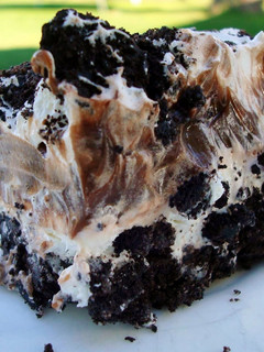 A picture of Oreo layer desert.