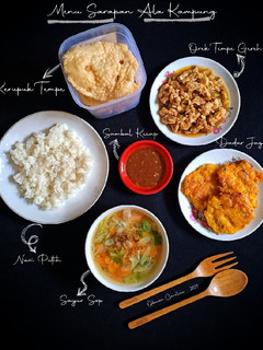 Foto resep Menu Sarapan Ala Kampung (Sayur Sop, Orek Tempe, Dadar Jagung)