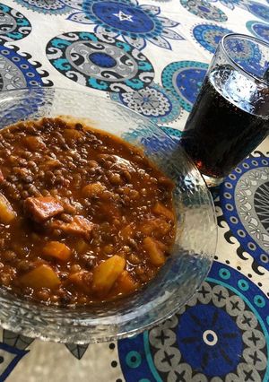 Una foto de Guiso de lentejas, rápido y fácil!!