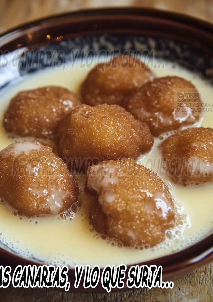 Una foto de Albóndigas dulces canarias o repápalos